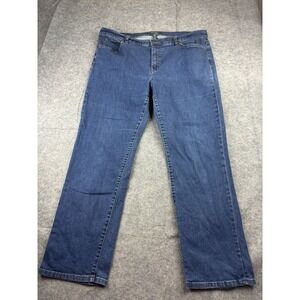 LRL Lauren Ralph‎ Lauren Womens Plus 18W Modern Straight Leg Blue Jeans Classic